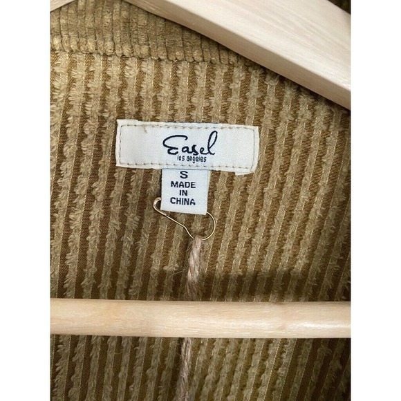 Easel - khaki / corduroy oversized jean jacket - women's size small - Picture 3 of 6